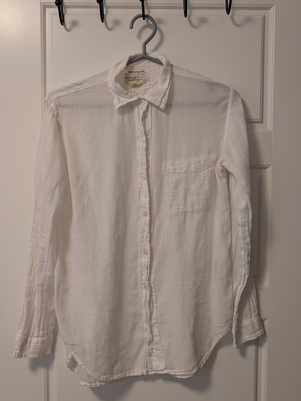 Denim & Supply Ralph Lauren White Casual Button-Down Shirt